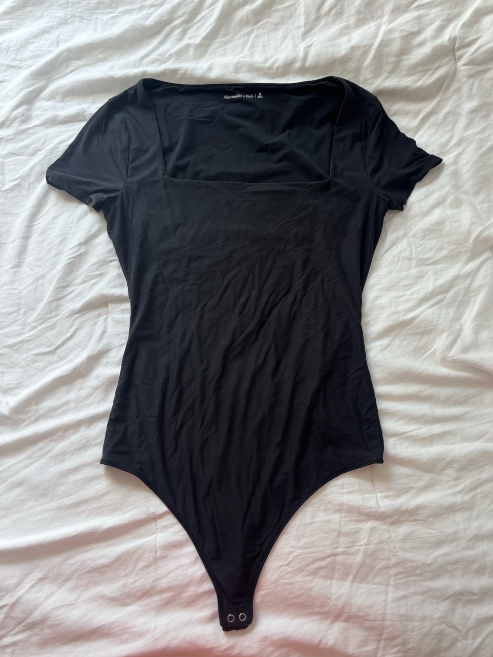 Abercrombie & Fitch Black Short-Sleeve Bodysuit M